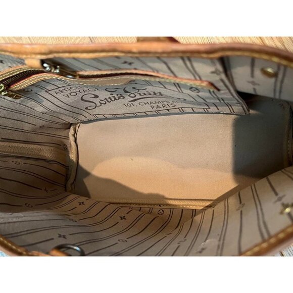 Authentic Louis Vuitton Neverfull PM Monogram Tote Shoulder Bag Brown Tan LV - Picture 8 of 14